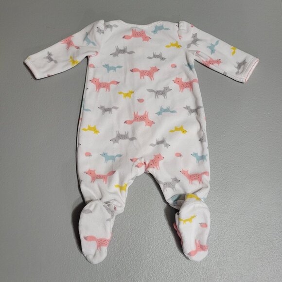 Child of mine by Carter's Girls Fleece Fox Sleeper Size: 0-3 Month - Picture 2 of 4